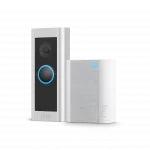 Ring Video Doorbell with Chime for smart home security. Features HD video, two-way talk, motion detection, and smartphone alerts
