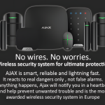 AJAX wireless security system with motion detectors, door sensors, keypad, and remote control. Smart, reliable, and award-winning home security solution.
